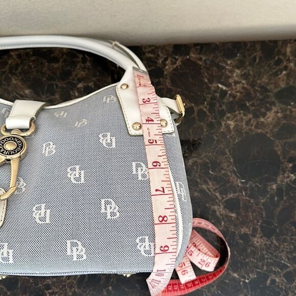 New Dooney and Bourke Blue Medium Logo Lock Satchel - Picture 7 of 14
